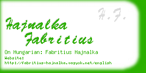 hajnalka fabritius business card